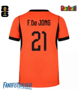 Țările de Jos Frenkie de Jong #21 Tricou Fotbal Replică Mondial 2026 Barbati Acasa